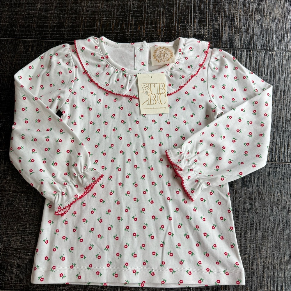 NWT TBBC The Beaufort Bonnet Company Floral LS Ramona Ruffle Collar Shirt 4T